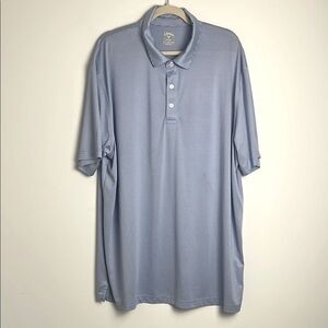 Callaway Opti-Dry Men's Blue White Stripe Golf Short Sleeve Collared Shirt XXL